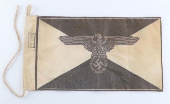 WWII GERMAN WAFFEN SS OFFICER STAFF CAR PENNANT