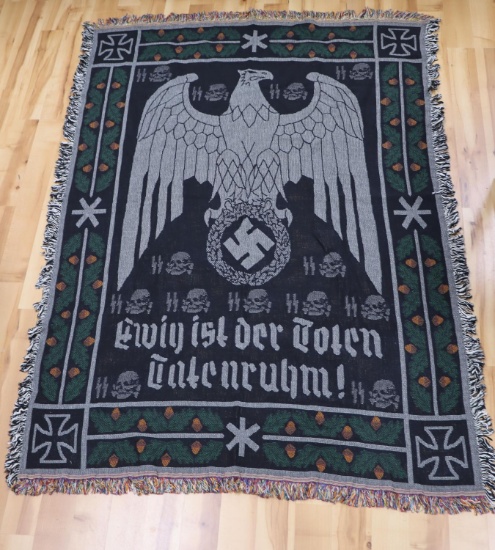 WWII GERMAN THIRD REICH WAFFEN SS RUNE TAPESTRY