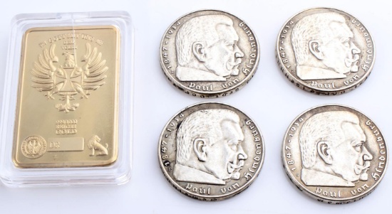 WWII GERMAN REICH STALINGRAD BAR & REICHSMARK