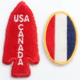 WWII US ARMY 1ST FFSF USA CANADA PATCHES