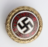 WWII GERMAN THIRD REICH NSDAP GOLDEN PARTY BADGE