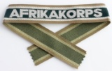 WWII GERMAN HEER AFRIKA KORPS OFFICERS CUFF TITLE