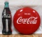 VINTAGE COCA COLA BUTTON & THERMOMETER ADVERTISING