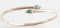 .3 CTW EMERALD BYPASS CUFF BRACELET 10K Y GOLD