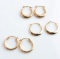 LOT OF 3 HOOP EARRINGS 10K YELLOW GOLD