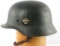 WWII GERMAN DOUBLE DECAL M40 POLICE COMBAT HELMET