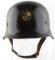 WWII GERMAN BMW FACTORY POLICE SECURITY HELMET