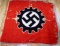 WWII GERMAN THIRD REICH DAF PARTY FLAG WITH FRINGE