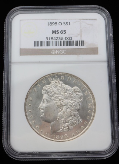 1898 O MORGAN DOLLAR $1 SILVER COIN NCG MS65