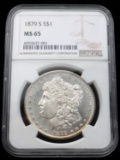 1879 S MORGAN DOLLAR $1 SILVER COIN NCG MS65