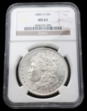 1904 0 MORGAN DOLLAR $1 SILVER COIN NCG MS65