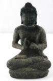 ANTIQUE BRASS CAST SCULPTURE OF SEATED BUDDHA