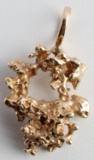 14 KT NINE GRAM GOLD NUGGET STYLE PENDANT