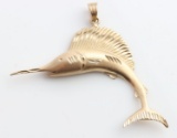 VINTAGE MARLIN PENDANT IN 14K GOLD 6 GRAMS