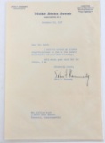 TLS TYPED LETTER SIGNED BY SENATOR JOHN F KENNEDY