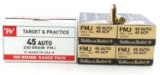 300 ROUNDS OF .45 FMJ AMMO SELLIER & BELLOT