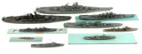 9 WWII SHIP RECOGNITION MODEL LOT BB DE CL DD