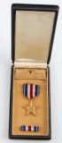 WWII NUMBERED SILVER STAR MEDAL IN CASE W RIBBON