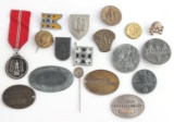 WWII GERMAN REICH MEDAL BADGE TINNIE PIN LOT OF 18