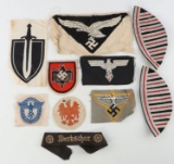 WWII GERMAN THIRD REICH PATCH LOT NSFK RAD AUSLAND