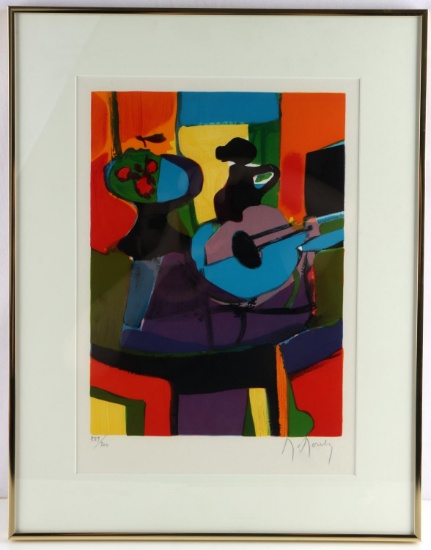 MARCEL MOULY NUMBERED CUBIST LITHOGRAPH