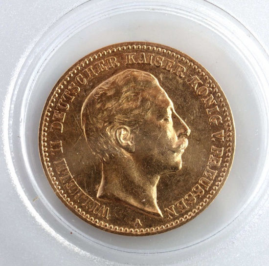 1904 WILHELM II 10 MARK PRUSSIAN GOLD COIN