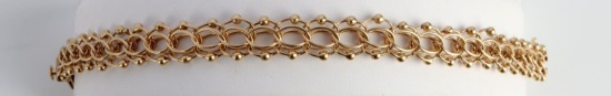 14K YELLOW GOLD ANTIQUE ESTATE BRACELET