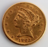 1903 S LIBERTY HEAD $5 GOLD COIN