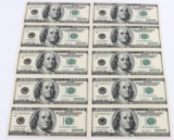 SEQUENTIAL CURRENCY $100 STAR NOTES $1000 FACE MS