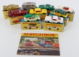 9 VINTAGE 1960S MATCHBOX TOY CARS WITH BOXES