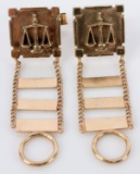 14KT GOLD SCALES OF JUSTICE CUFFLINKS