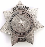 HARRIS COUNTY SHERIFF'S DEPARTMENT OBSOLETE BADGE