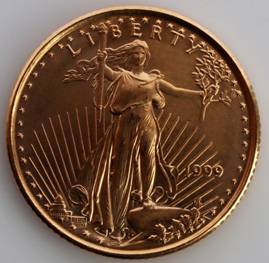 1999 GOLD AMERICAN EAGLE 1/10 OZ COIN