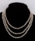 TRIPLE STRAND STERLING SILVER PEARL NECKLACE