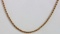 14K YELLOW GOLD WHEAT CHAIN NECKLACE 21 INCH