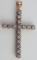 1.34 CTW DIAMOND 10K YELLOW GOLD CROSS PENDANT