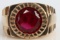 14KT GOLD 6CT RUBY ROLEX RING SIZE 13