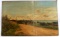 19TH CENTURY NORMANDY COAST FRANCE OIL PAINTING