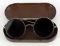 WWII BRITISH AIR MINISTRY FLIGHT GOGGLES IN CASE