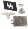 WWII GERMAN REICH SS RING BELT BUCKLE DEATH HEAD