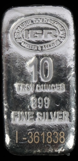 10 OZ .999 FINE SILVER BULLION BAR