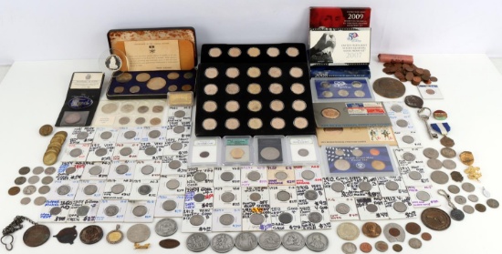 OVER 7 POUNDS US WORLD COIN TOKEN NUMISMATIC LOT