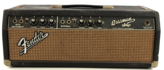 FENDER 1960S AB165 BLACK PANEL BASSMAN AMP HEAD