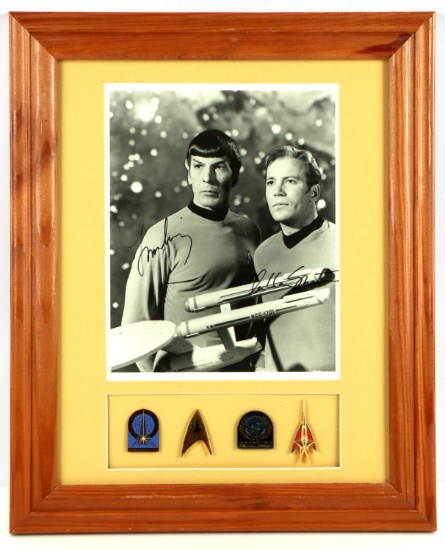 STAR TREK NIMOY AND SHATNER AUTOGRAPHED PHOTO