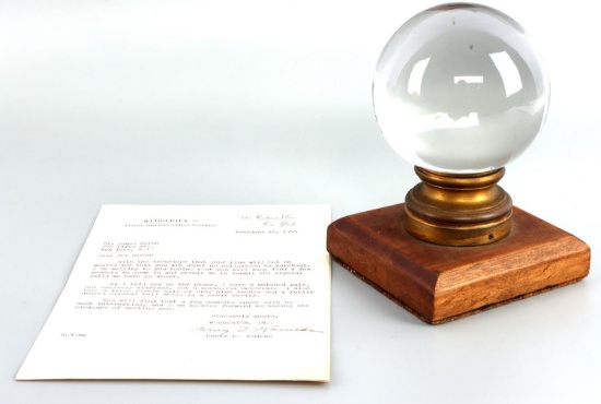 VINTAGE CRYSTAL BALL FROM JAMES MORAN COLLECTION