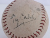 DETROIT TIGERS TY COBB AUTOGRAPHED BASEBALL W COA