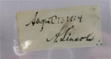 16TH US PRESIDENT ABRAHAM LINCOLN CUT AUTOGRAPH