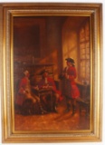 20TH CENTURY ENGLISH FOX HUNT ROLEN OIL PAINTING