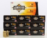 500 ROUNDS ARMSCOR 9MM 115 GR FMJ AMMO