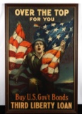 WWI OVER THE TOP THIRD LIBERTY LOAN POSTER